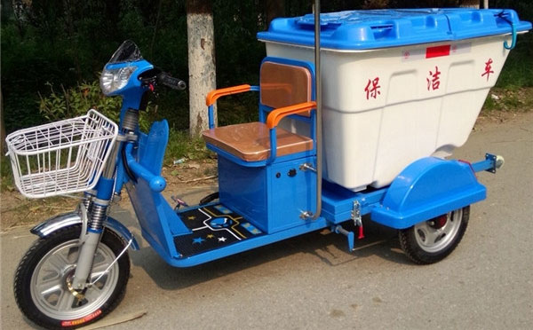 波密电动三轮保洁车DG3500B500L塑料桶
